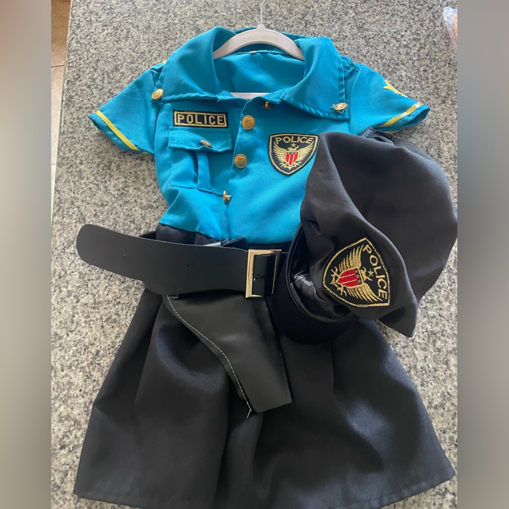 Kids Police Costume Set - Blue and Black